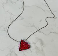 Image 1 of Triangle Flat Pink Silver