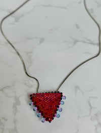 Image 3 of Triangle Flat Pink Silver