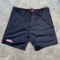 Image 1 of Wet - Mens black with pink contrast stitch microfiber board short