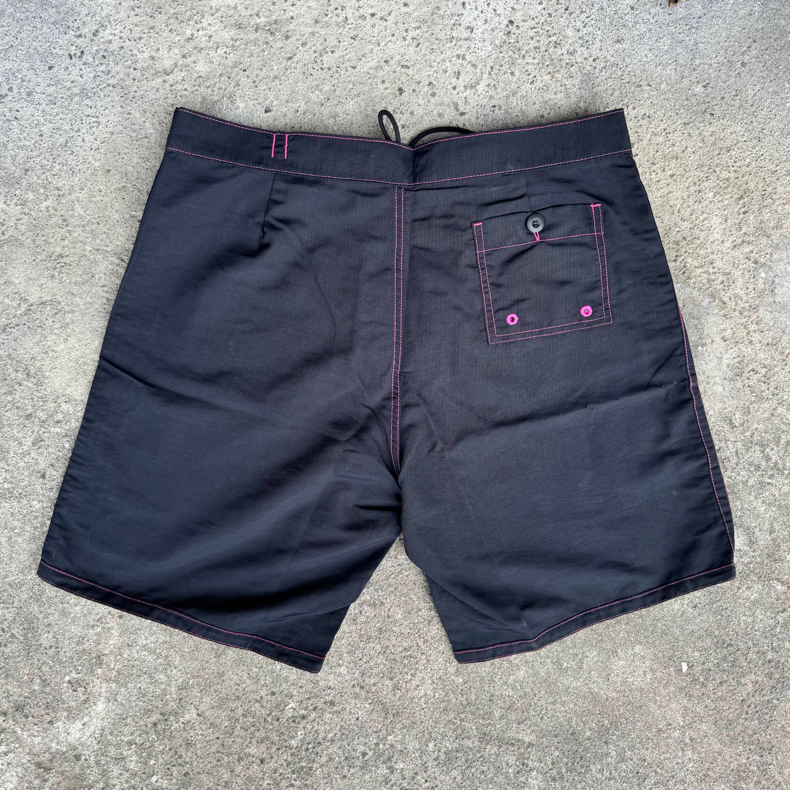 Wet - Mens black with pink contrast stitch microfiber board short