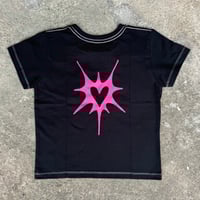 Image 2 of Spike Heart 100% cotton baby tee