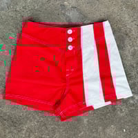 Image 1 of Foreverwet x Scampi - Girls white on red stripe 100% cotton board short