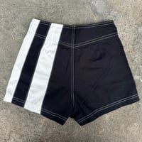 Image 2 of Classic - White on black stripe 100% cotton board short