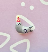 Image 1 of Party Seal No. 2 - Handmade Clay Magnet