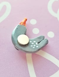 Image 3 of Party Seal No. 3 - Handmade Clay Magnet