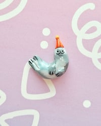Image 1 of Party Seal No. 3 - Handmade Clay Magnet