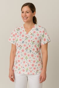 Image 2 of Cherry Blossom Scrub Top