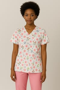 Image 3 of Cherry Blossom Scrub Top