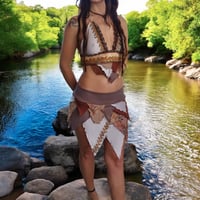 Image 9 of Dark Beige Paisley Leafy Fairy Set - M/L