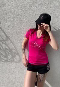 Image 2 of Damen T-Shirt - "Du & I - Wir zwa a Wöd" - PINK