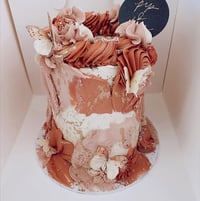 Image 1 of TALL 5” ROUND GIFT CAKE - (8 GENEROUS SERVES) Please read description carefully!