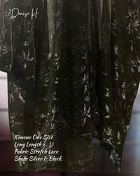 Image 3 of Silver & Black Sheer Lace Kimono