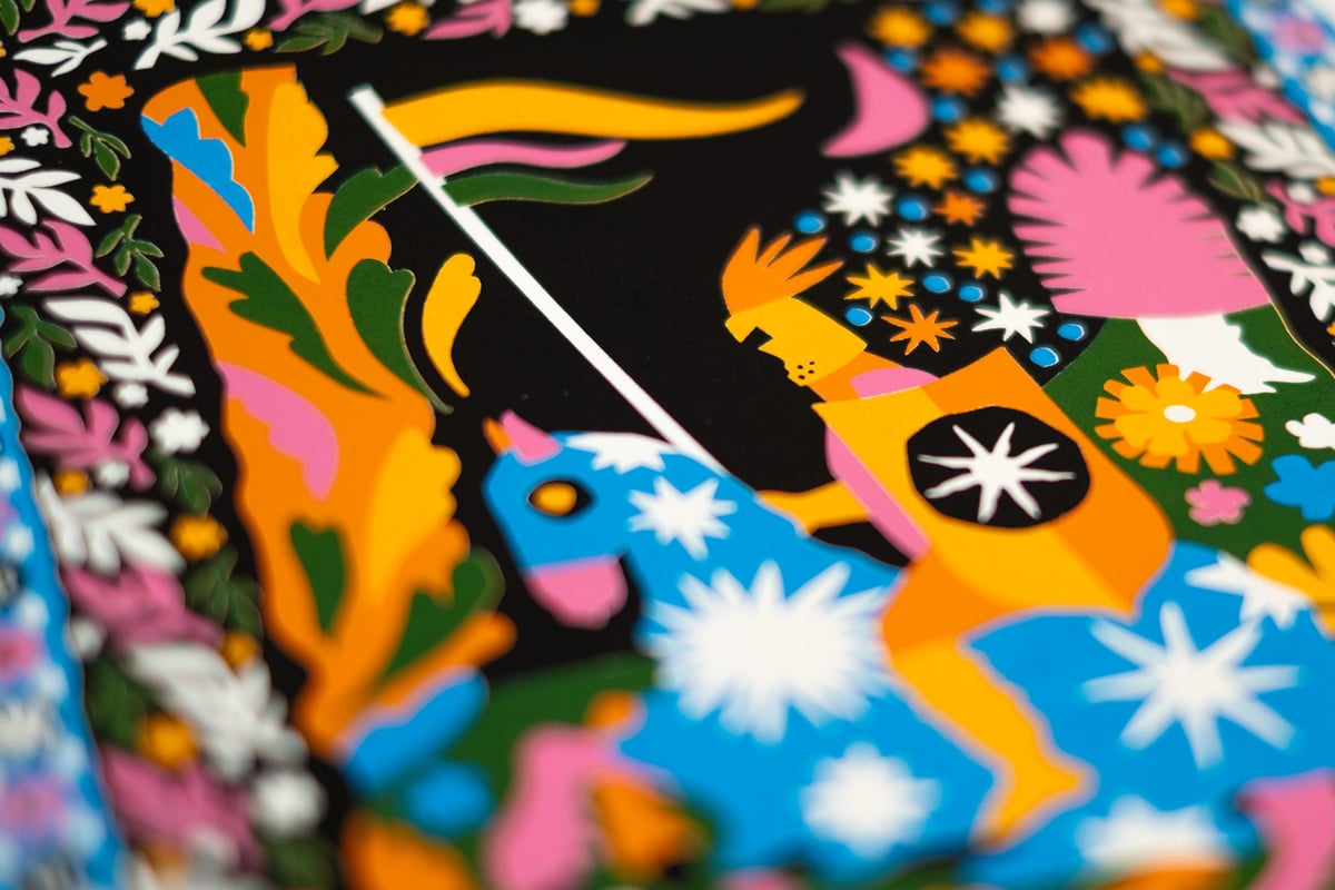 Image of Over the hills - A Secret Herb Garden in the Forest #3 - 27x23 cm