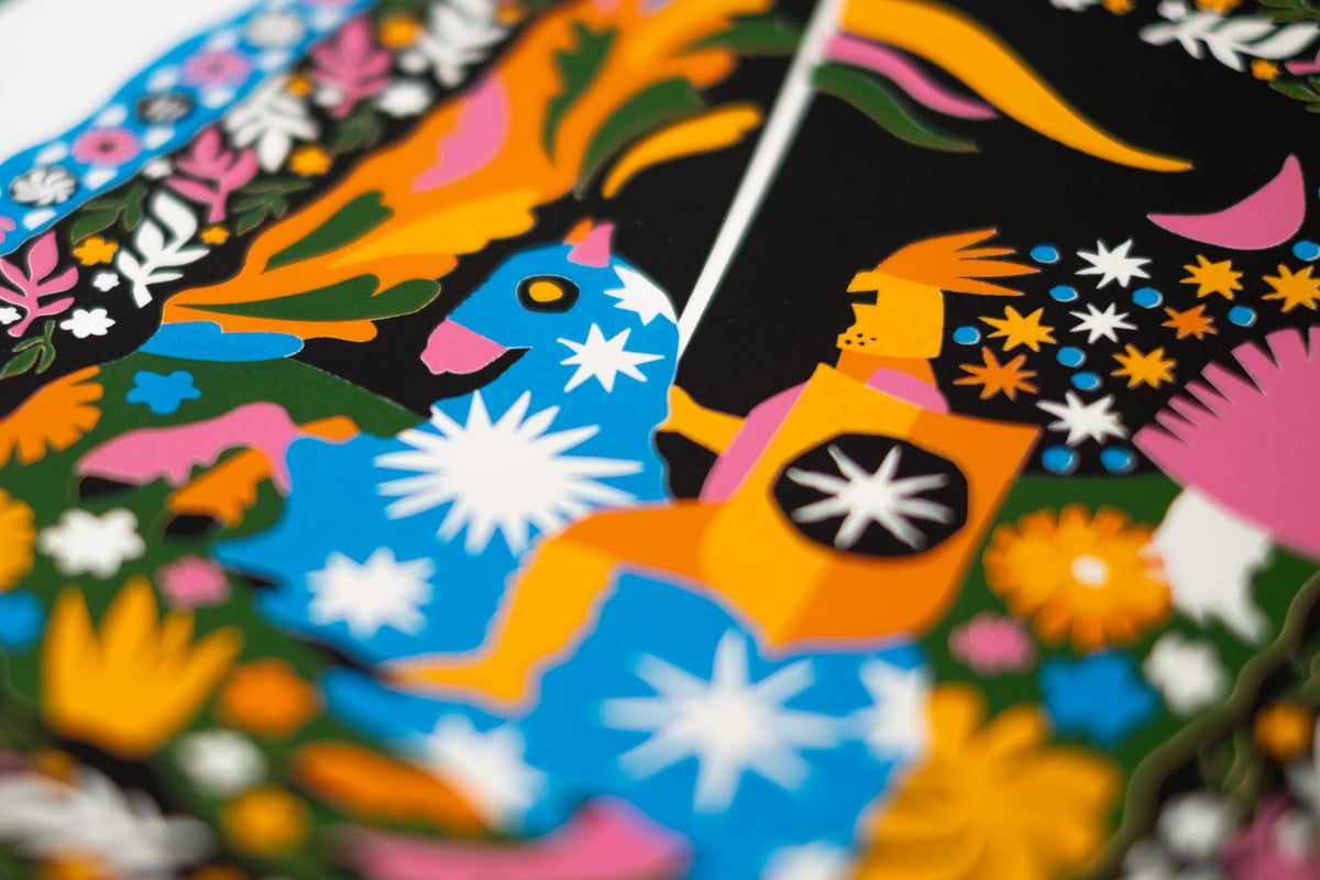 Image of Over the hills - A Secret Herb Garden in the Forest #3 - 27x23 cm