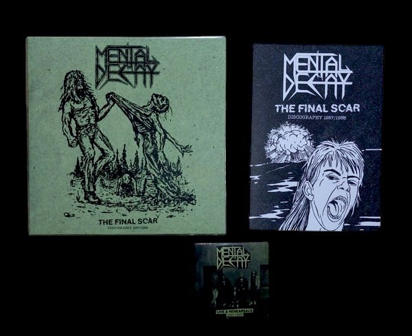 MENTAL DECAY - The Final Scar DISCOGRAPHY 87 / 88 - 12" VINYL LP w/ CD RARE TRACKS BONUS