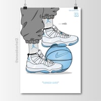 Image 1 of Sneaker Poster Air Jordan 11 "Legend Blue"