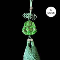 Image 1 of Buddha Imperial Jade Good Fortune Hanger (Green)