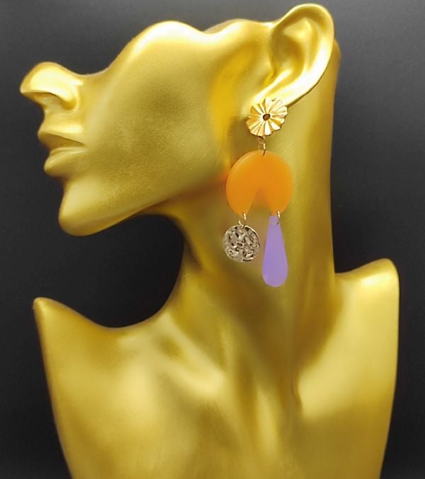 Boucles d'oreilles Anya Orange