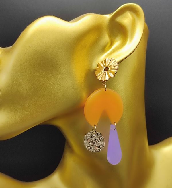 Boucles d'oreilles Anya Orange