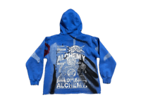 Image 2 of  Sade Adu black Samurai Boston College War NY custom made screen print blue/yellow hoodie