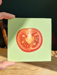 Image 1 of 'Tomato' Original mini oil painting