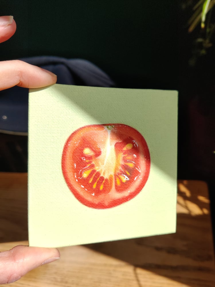 Image of 'Tomato' Original mini oil painting