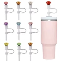 Image 2 of Gemstone Straw Covers | 1-10 Pieces
