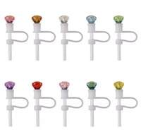 Image 1 of Gemstone Straw Covers | 1-10 Pieces