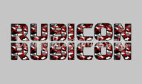 Image 1 of Jeep Rubicon Hood Decal Set Red Camo