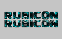 Image 1 of Jeep Hood Decal Set Teal Smoke