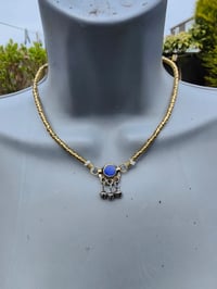 Image 8 of Festie Choker Stone bells- Red stone/ Blue/ Yellow / Black