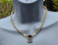 Image 9 of Festie Choker Stone bells- Red stone/ Blue/ Yellow / Black