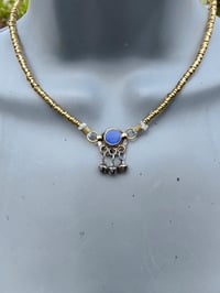 Image 3 of Festie Choker Stone bells- Red stone/ Blue/ Yellow / Black