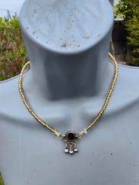 Image 4 of Festie Choker Stone bells- Red stone/ Blue/ Yellow / Black