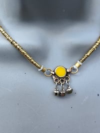 Image 2 of Festie Choker Stone bells- Red stone/ Blue/ Yellow / Black