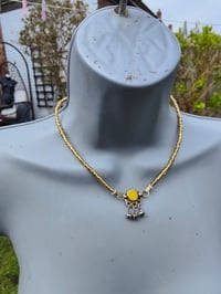 Image 11 of Festie Choker Stone bells- Red stone/ Blue/ Yellow / Black