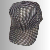 Crystal-Covered Black Bling Baseball Cap – Adjustable Sparkle Hat