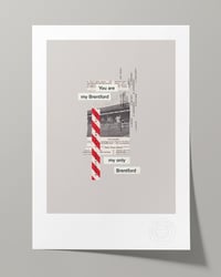 Image 1 of Brentford FC Vintage Programme Collage – Football Art Print – Series 2