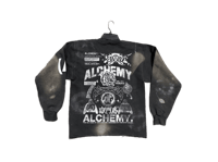 Image 2 of Black Samurai NYC kanji Infantry custom made screen print ash black/white sweatshirt