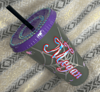 Image 3 of Color Changing Tumbler | Morticia & Wednesday
