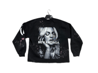 Image 2 of Beyonce Beehive Infantry Art dept custom made screen print black/pink sweatshirt