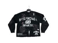 Image 1 of Beyonce Beehive Infantry Art dept custom made screen print black/pink sweatshirt
