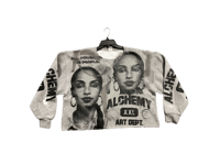 Image 1 of Sad Adu Art dept custom made screen print gray/black sweatshirt