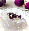 Garnet and Herkimer Diamond Ring