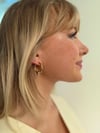 9ct gold single bead hoops 
