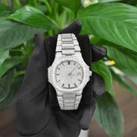 Image 2 of No Name Patek Phillip Styling Moissanite Watch