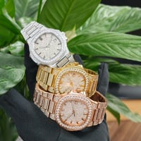 Image 4 of No Name Patek Phillip Styling Moissanite Watch