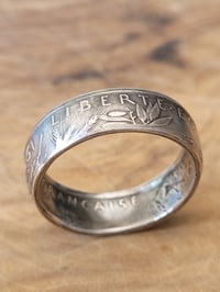 Image 4 of Commande sur mesure : bracelet 10 centimes 1966 et bague argent 5 franc 