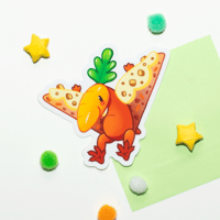 Carrotdactyl Cake Sticker | Waterproof Vinyl | Baby Dessert Dino | Dinosaur Stickers