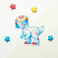 Jaw Breaker Pachy Sticker | Waterproof Vinyl | Baby Dessert Dino | Dinosaur Stickers